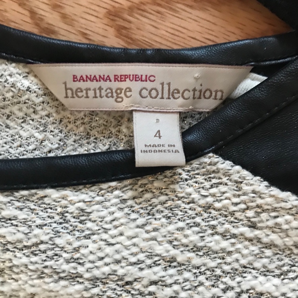 Banana Republic ‘Heritage’ Tweed & Leather Dress